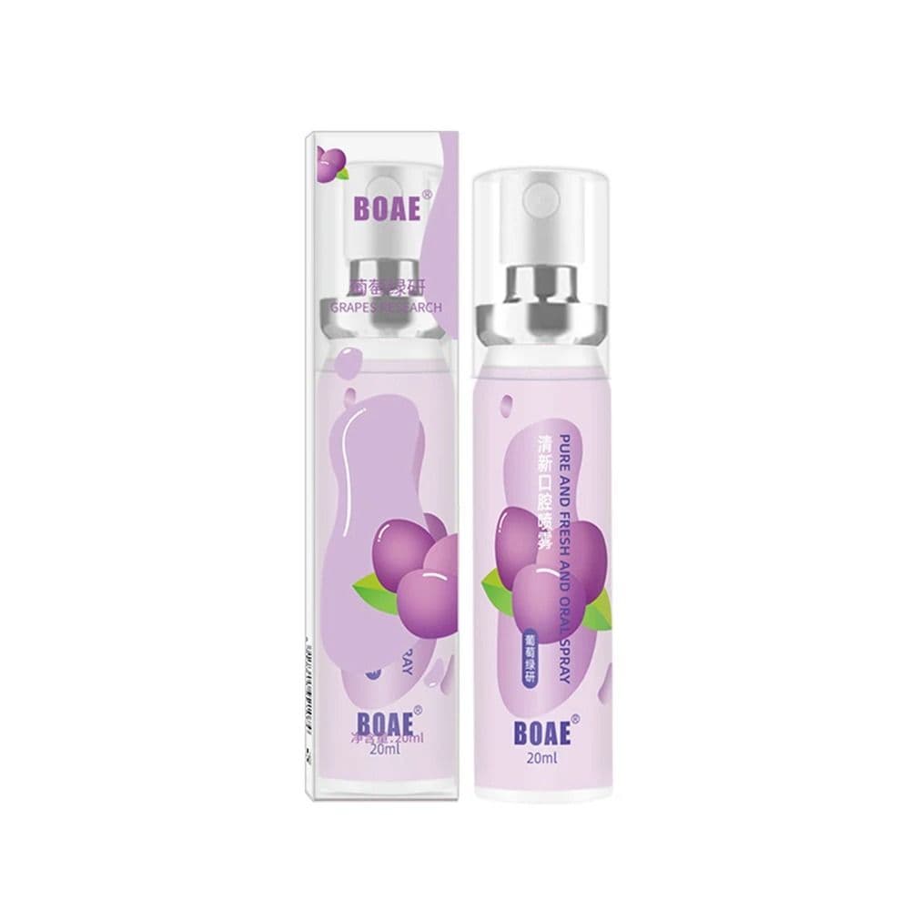 Fruit Flavor Fresh Oral Spray Grape Peach Breath Spray Mouth Freshener Remove Bad Breath Deodorant Peach Grapes Sweet Spray - thumbnail 3