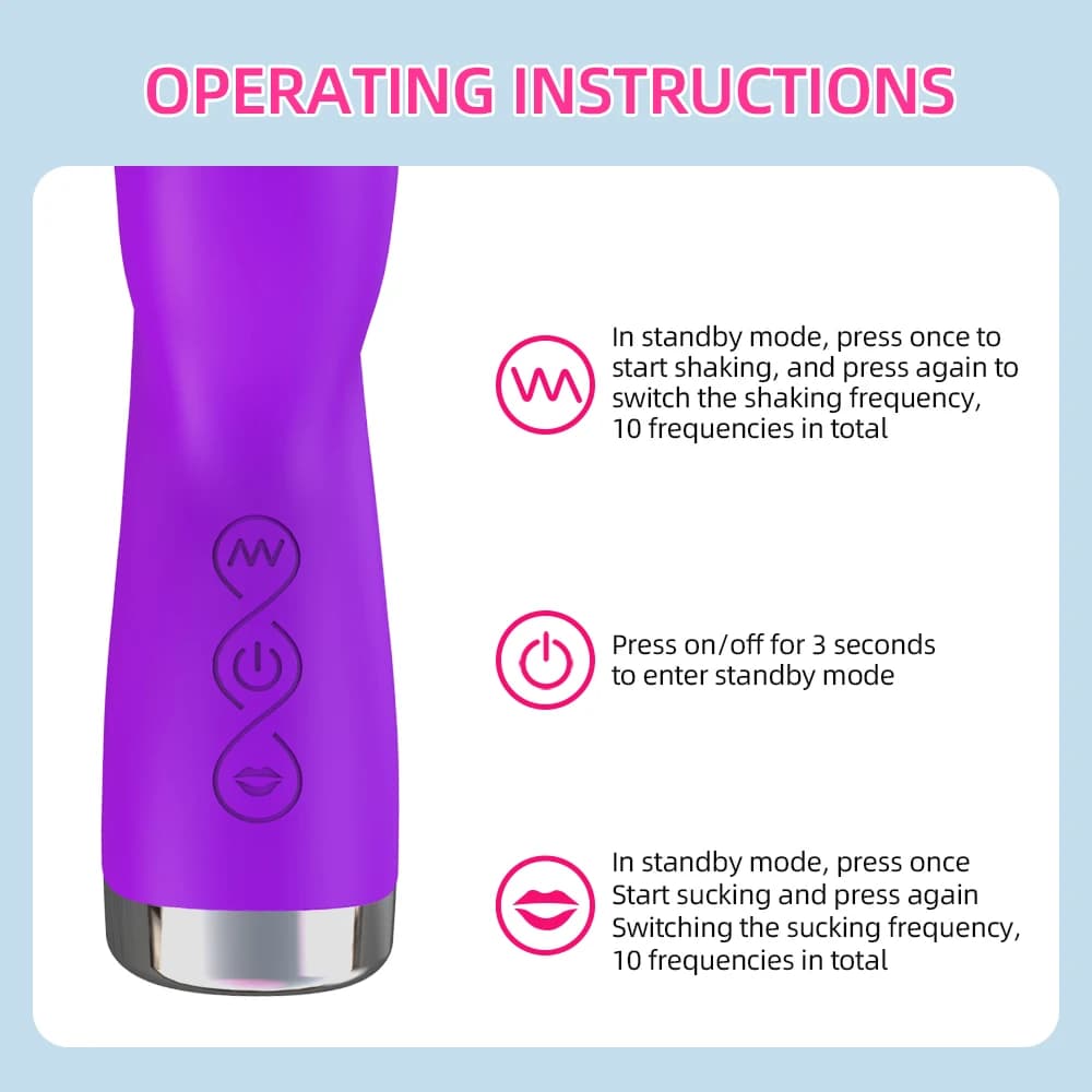 Dual stimulation clitoral suction and vibration wand - thumbnail 5