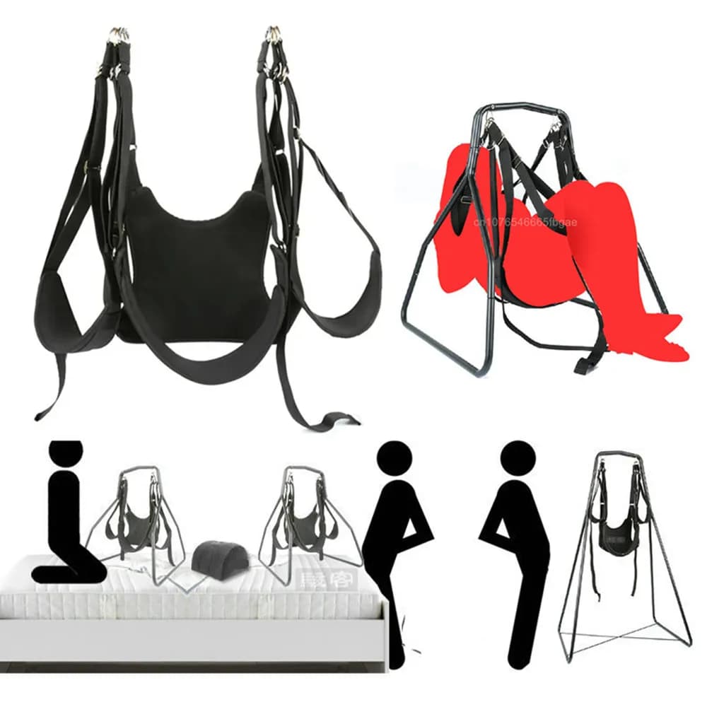 Adjustable hanging swing for bedroom games and support - thumbnail 2