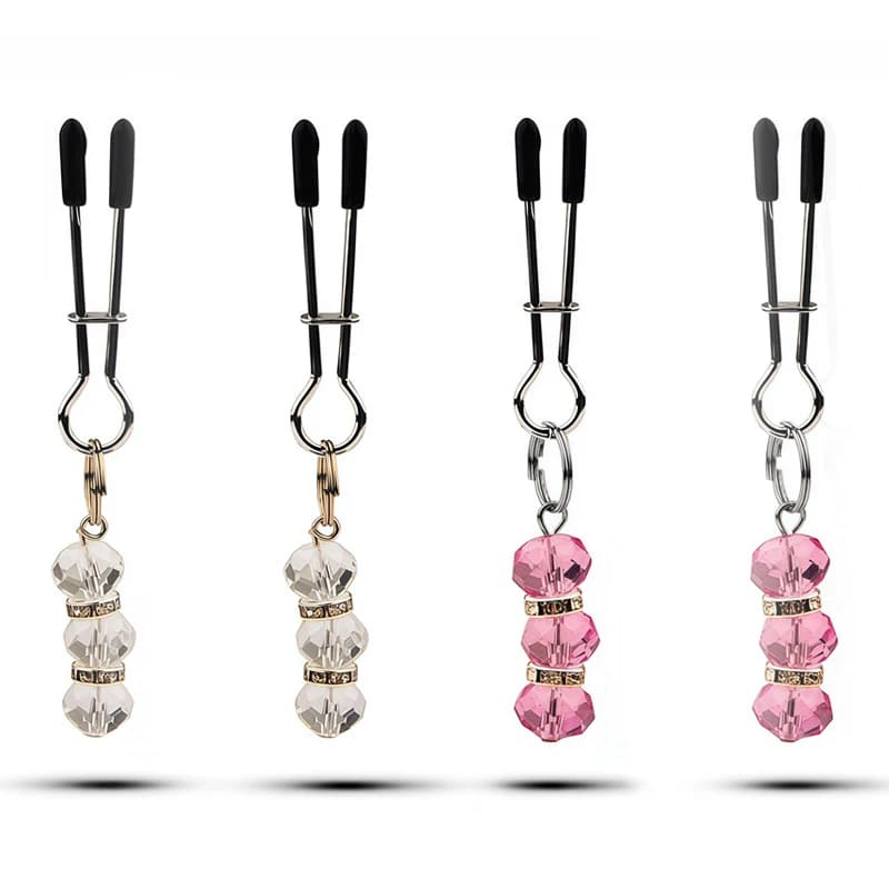 Adjustable silicone nipple clamps for gentle sensory play - thumbnail 2