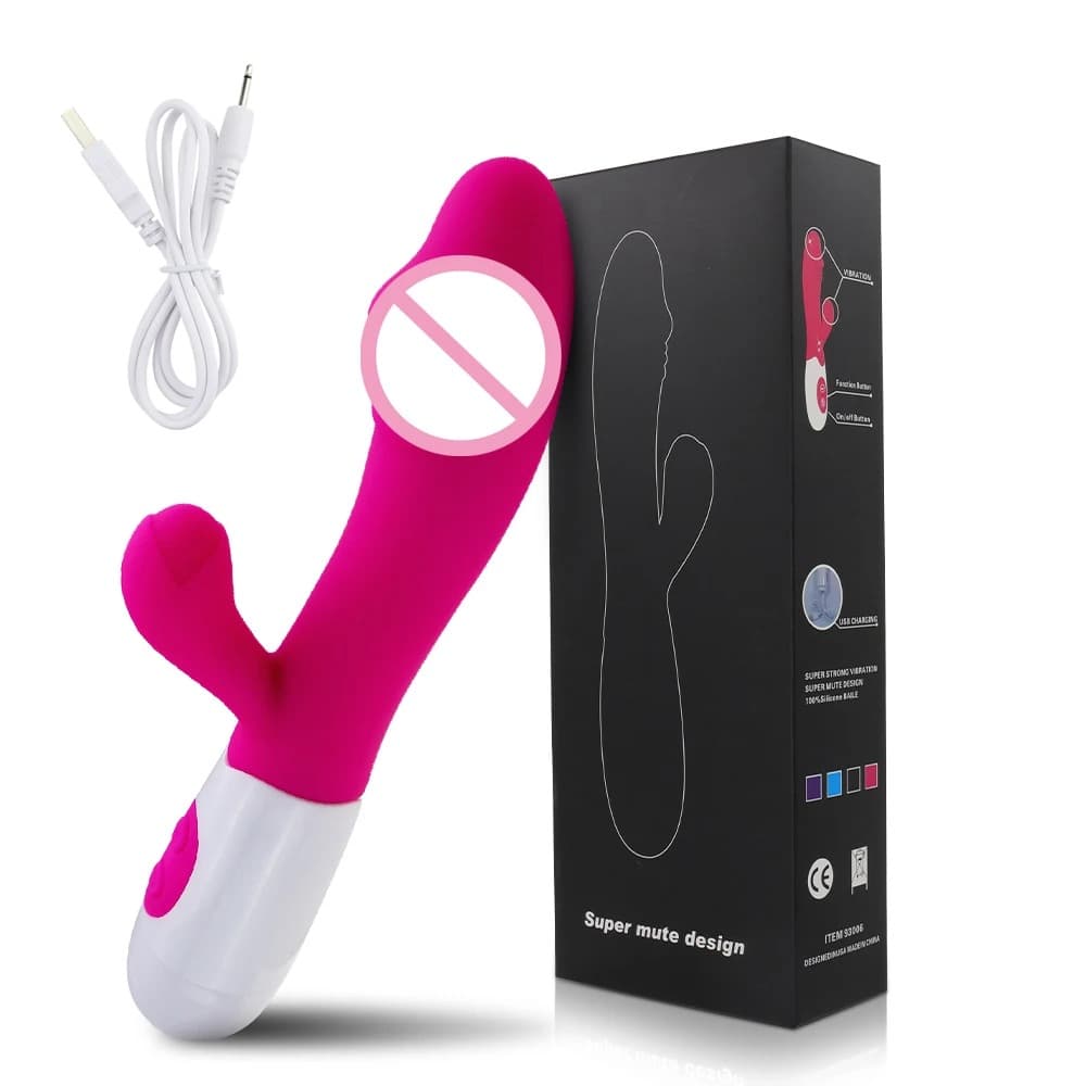 Rabbit Powerful Vibrating Massager Women's G-Spot Vagina Clitoral Nipple Stimulator Sex Toy for Sexy Adult Women Masturbation - thumbnail 4