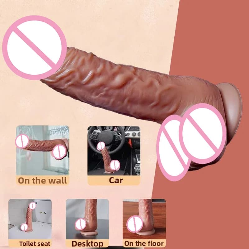Large realistic dildo with suction base - thumbnail 6