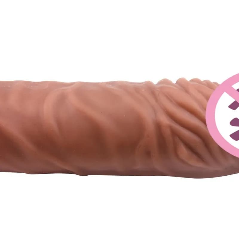 Flexible silicone penis extension sleeve for couples - thumbnail 4