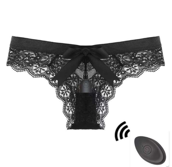 Remote Bullet Vibrator with Lace Panties - thumbnail 5