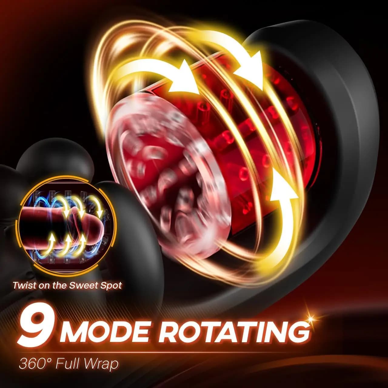 Electric male masturbator with vibration and stroking action - thumbnail 2