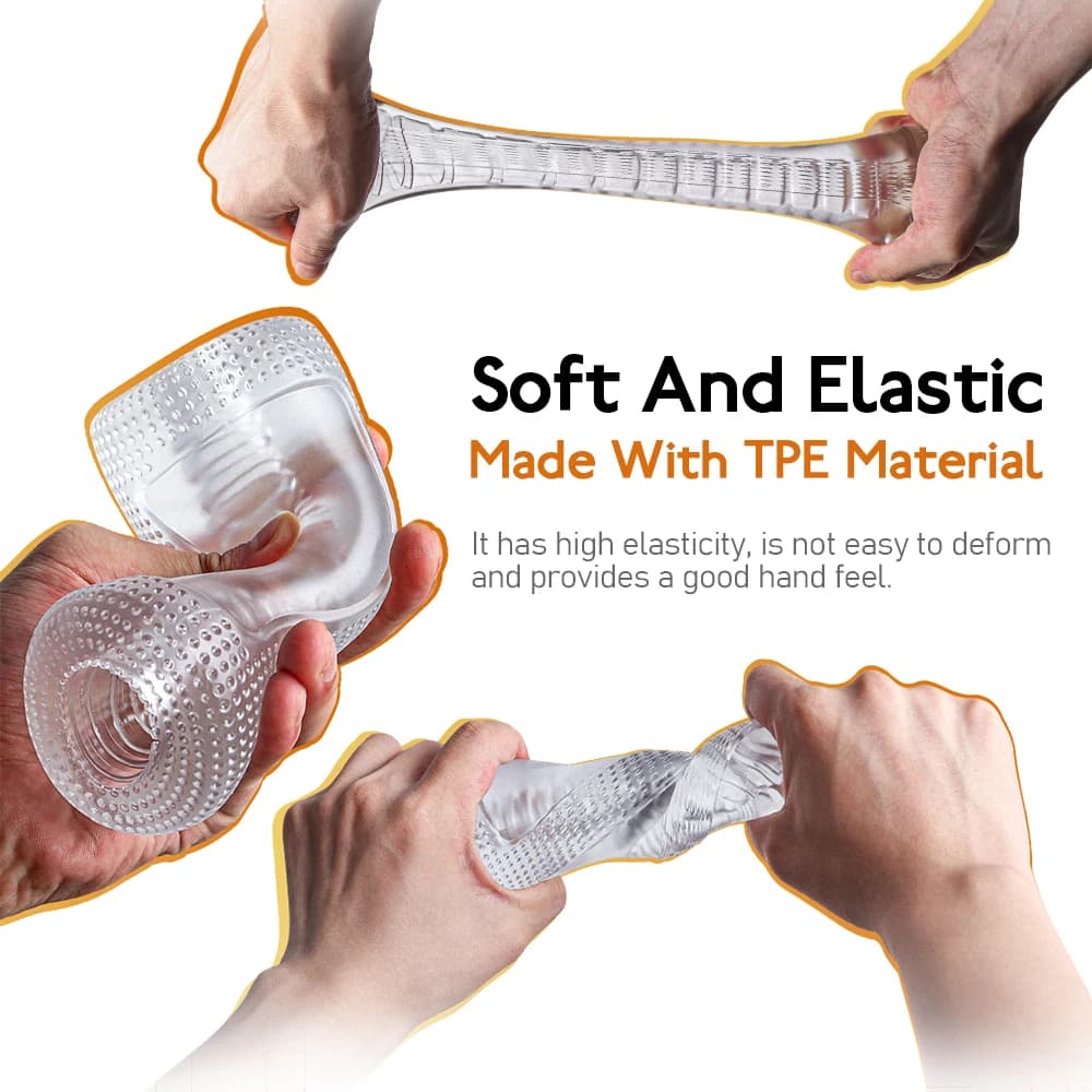 Transparent male masturbator pocket flesh training sleeve - thumbnail 4