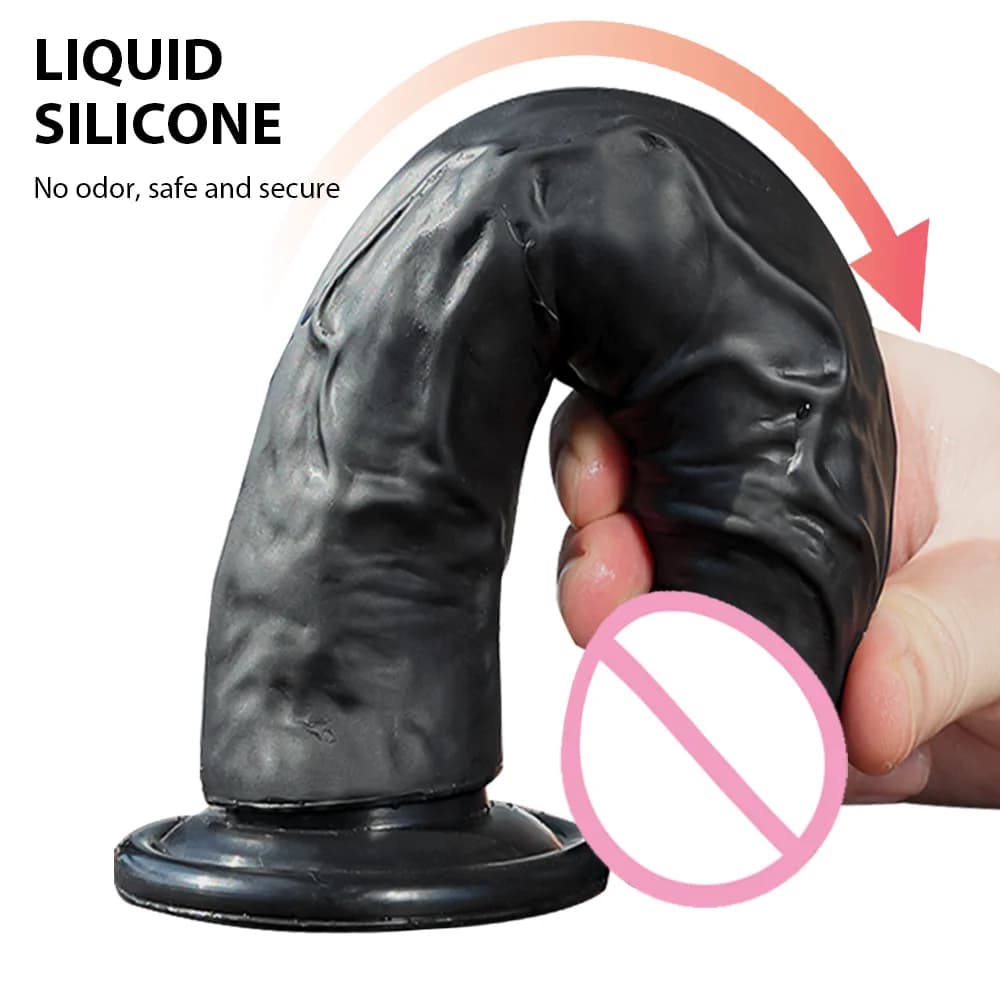 Realistic silicone dildo with suction base - thumbnail 2