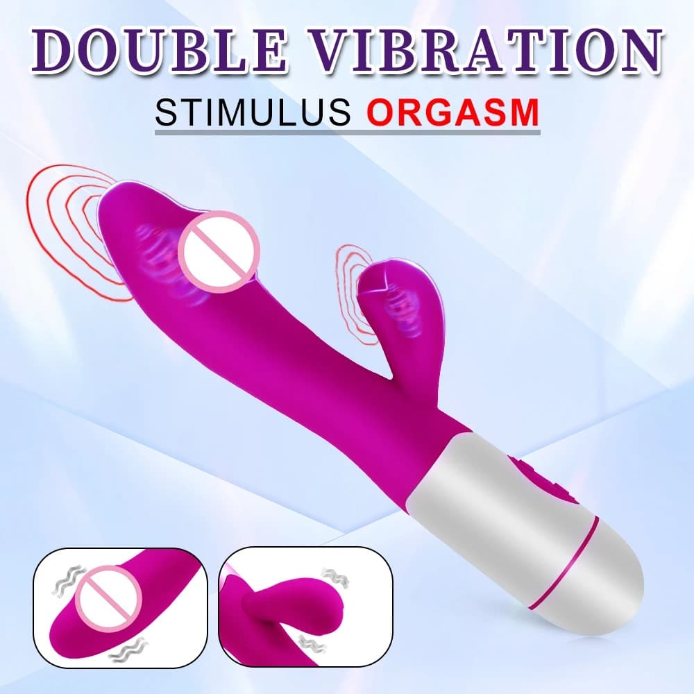 Rabbit Powerful Vibrating Massager Women's G-Spot Vagina Clitoral Nipple Stimulator Sex Toy for Sexy Adult Women Masturbation - thumbnail 7