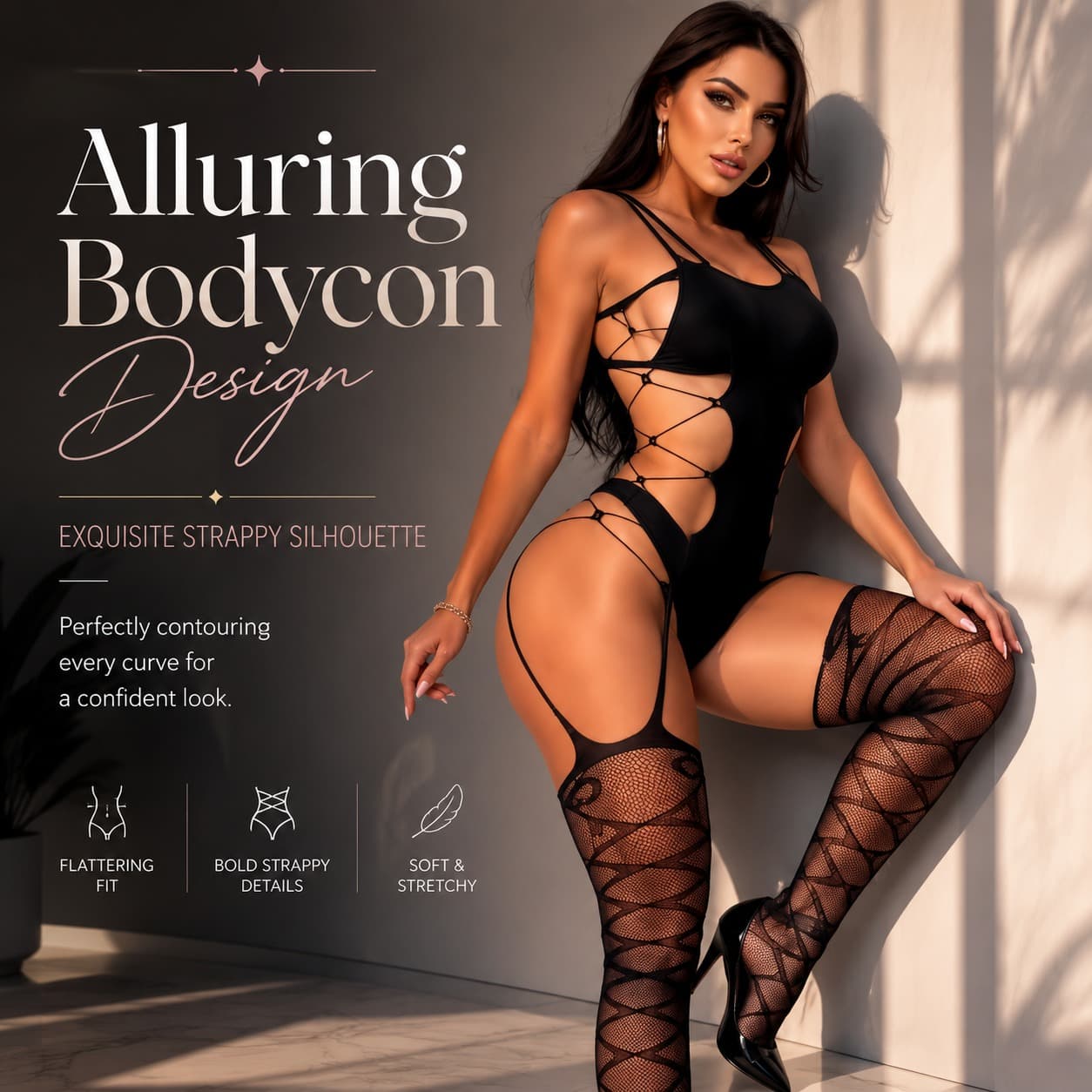 Crisscross Strappy Bodysuit - thumbnail 3