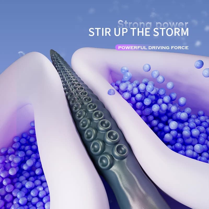 Tentacle shaped vibrating anal plug with beads - thumbnail 6
