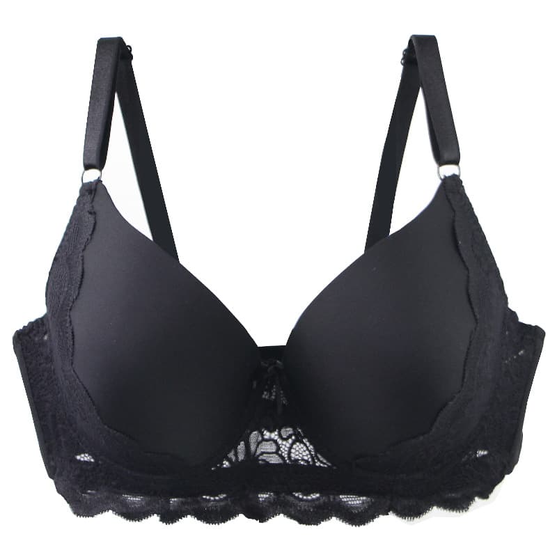 Wire-free French lace bra for fuller cups - thumbnail 4