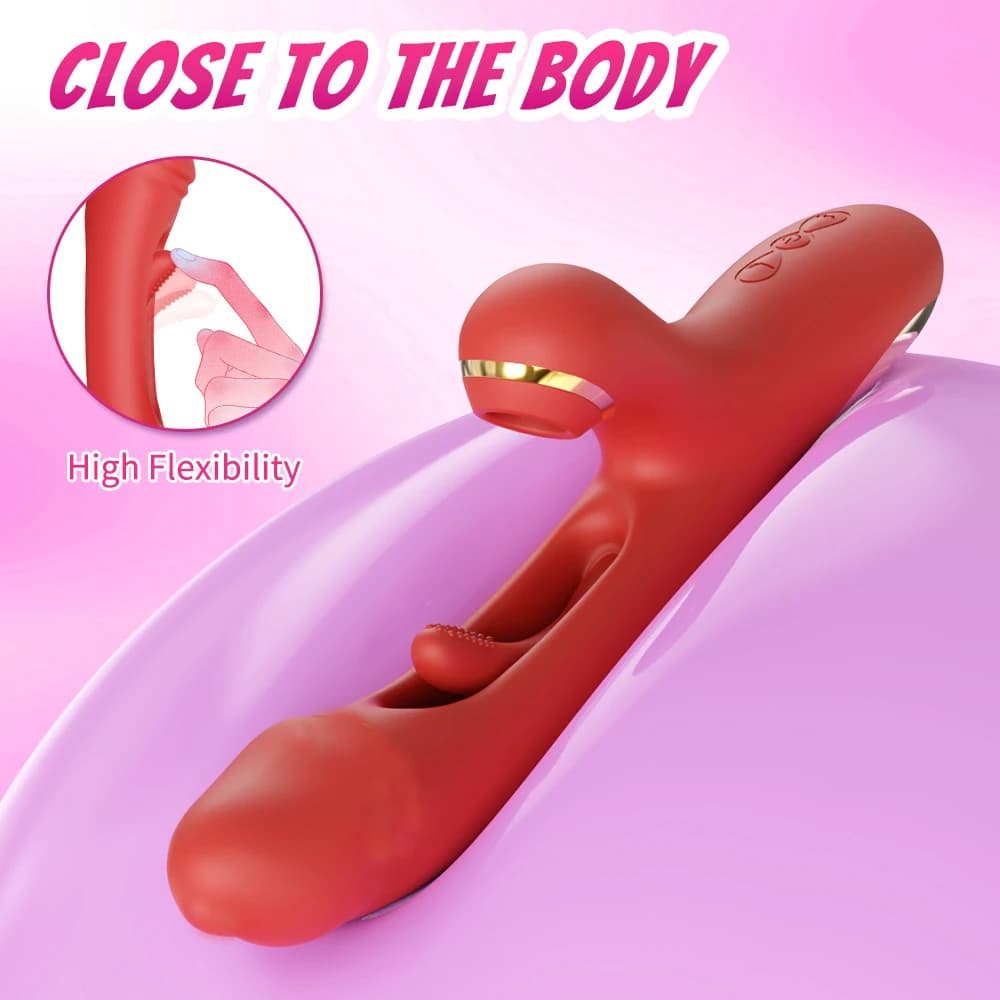 Multi-function clitoral stimulator with sucking, tapping, and flapping - thumbnail 6