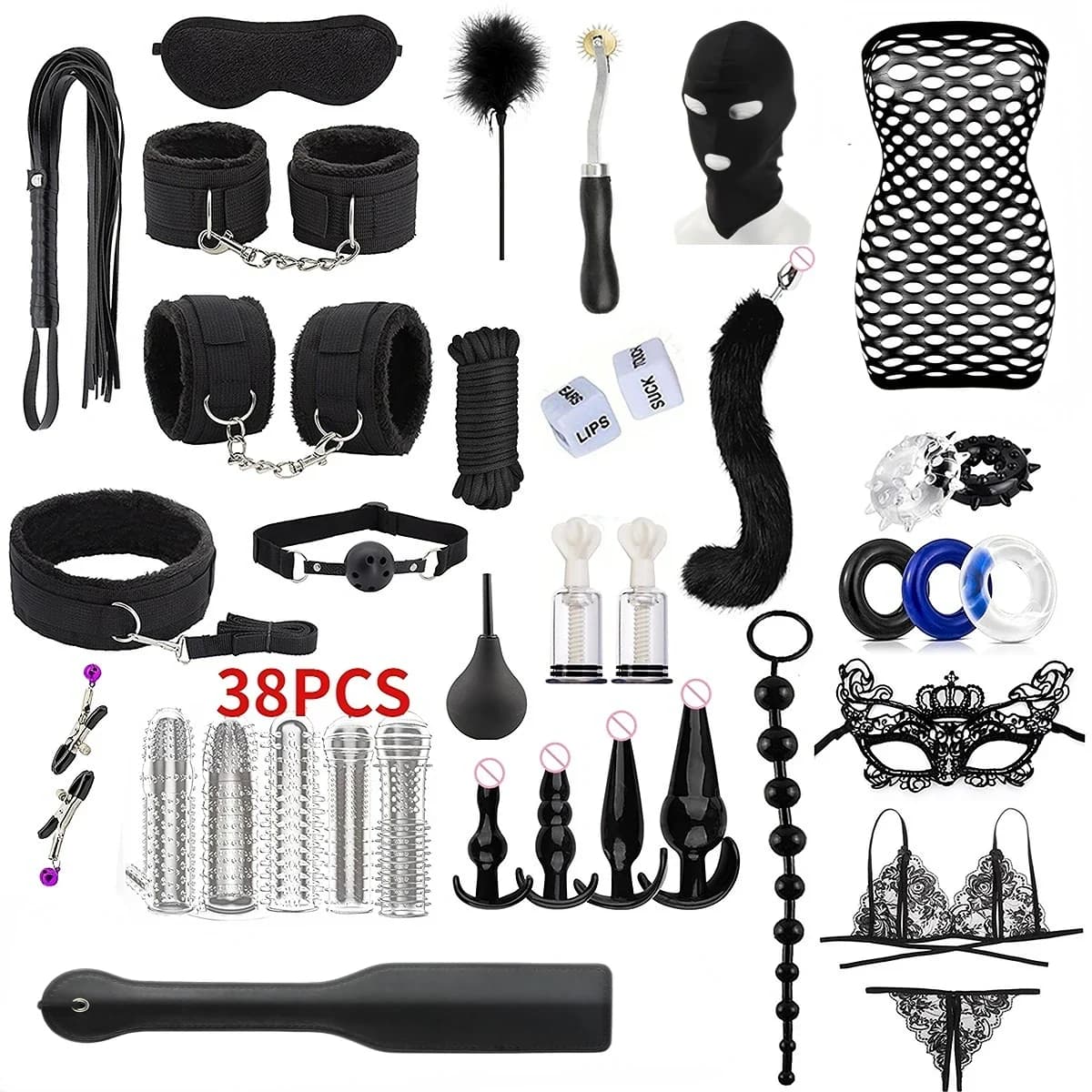Couples bondage and play kit with restraints - thumbnail 2