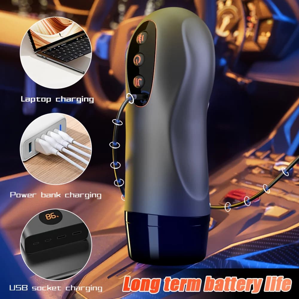 Automatic male masturbator cup with heating and thrusting - thumbnail 3