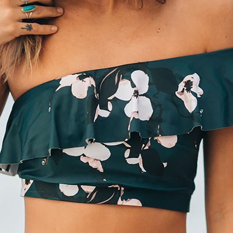 Ye Ruffled Bikini Women's Swimsuit Suit - thumbnail 6