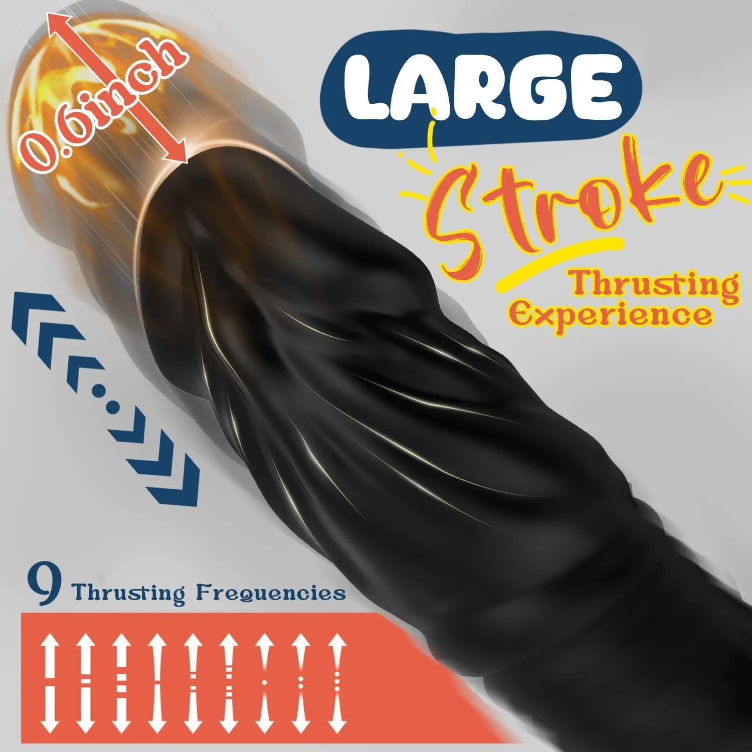 Male Sex Toy for Man Gay Couple Pleasure，5-in-1 Prostate Massager Thrusting Anal Vibrator ，Dual Silicone Cock Ring with - thumbnail 6