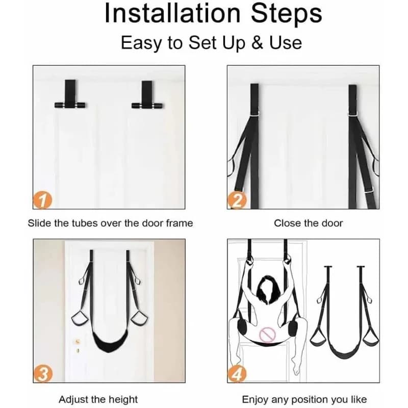 Adjustable padded door swing for couples and bondage play - thumbnail 5