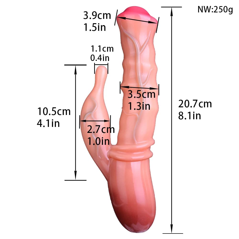 Multi frequency couple vibrator with versatile stimulation attachments - thumbnail 2