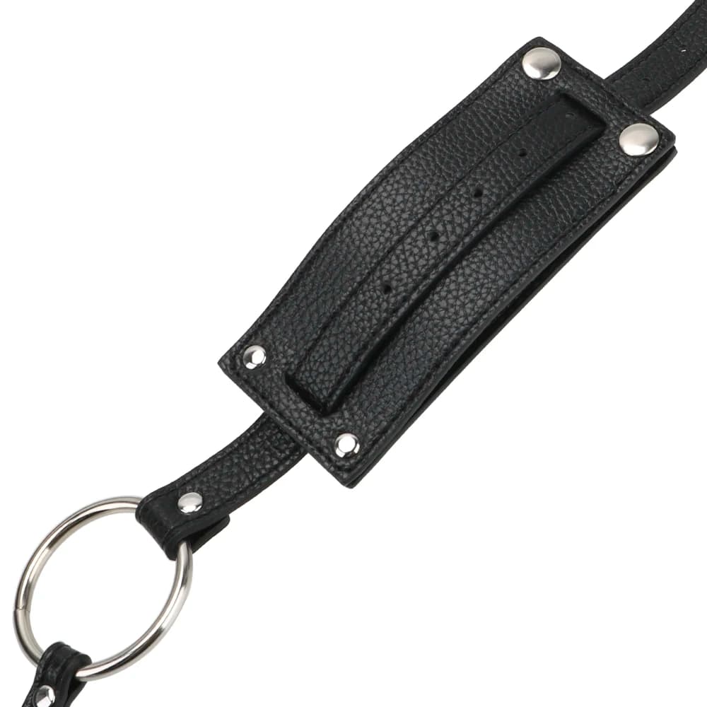Adjustable faux leather strap-on harness belt - thumbnail 2