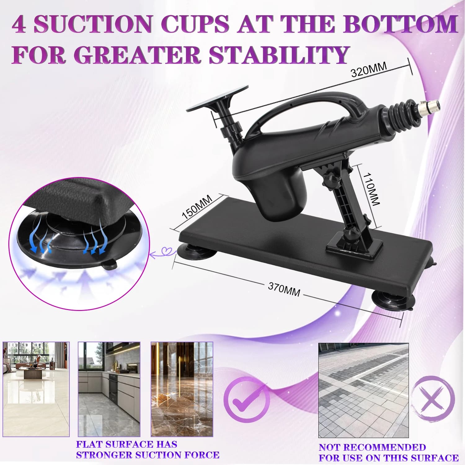 Adjustable telescopic automatic stroking machine with wireless control - thumbnail 3