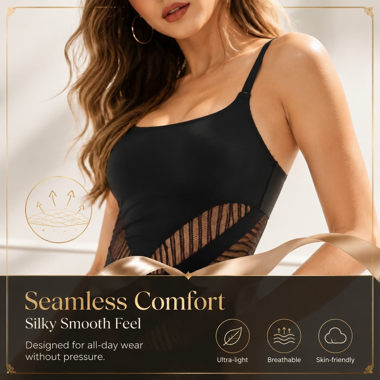 Striped Fishnet Bodysuit - thumbnail 2