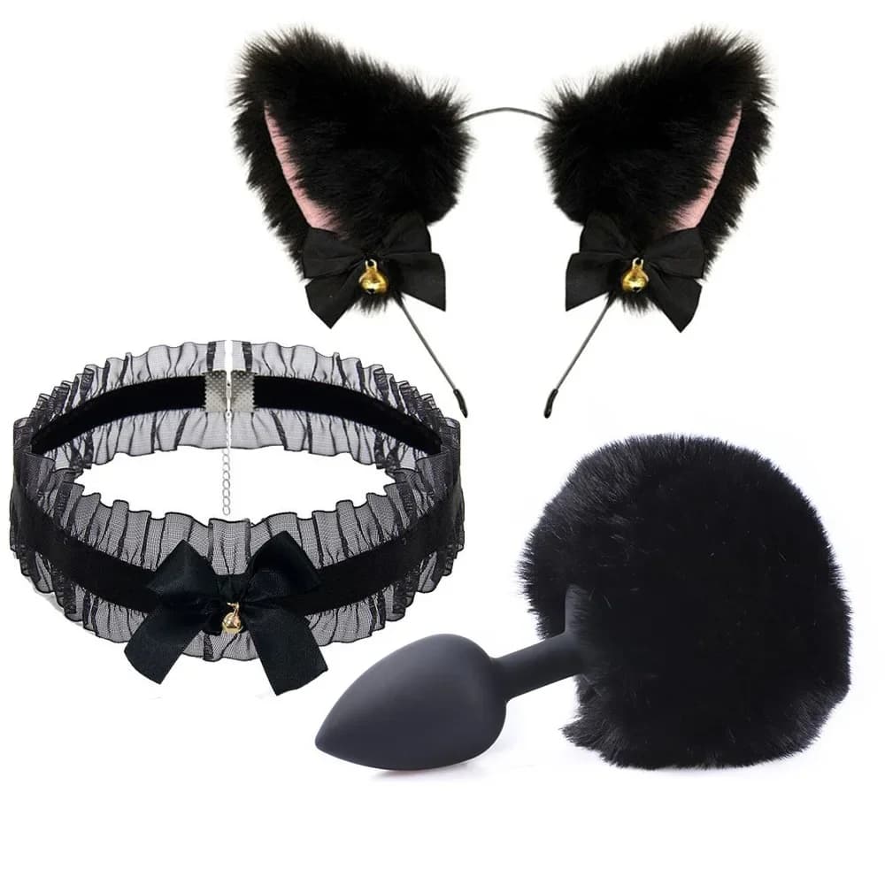 Cat ears headband and tail anal plug set - thumbnail 4