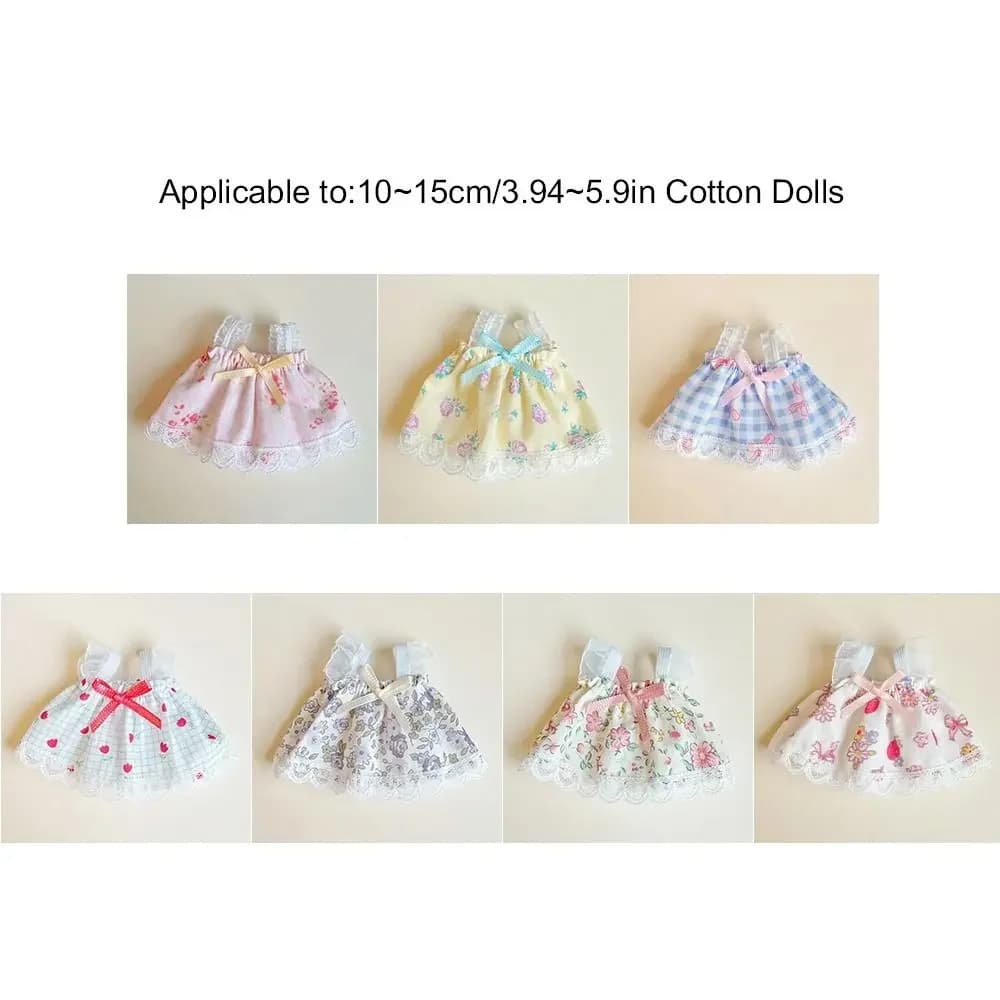 Lovely fabric clothes for small cotton dolls - thumbnail 6
