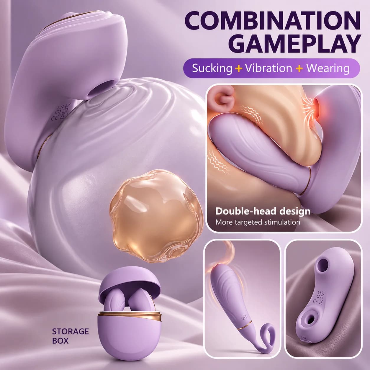 Versatile wearable four in one vibrating egg with dual stimulation - thumbnail 3