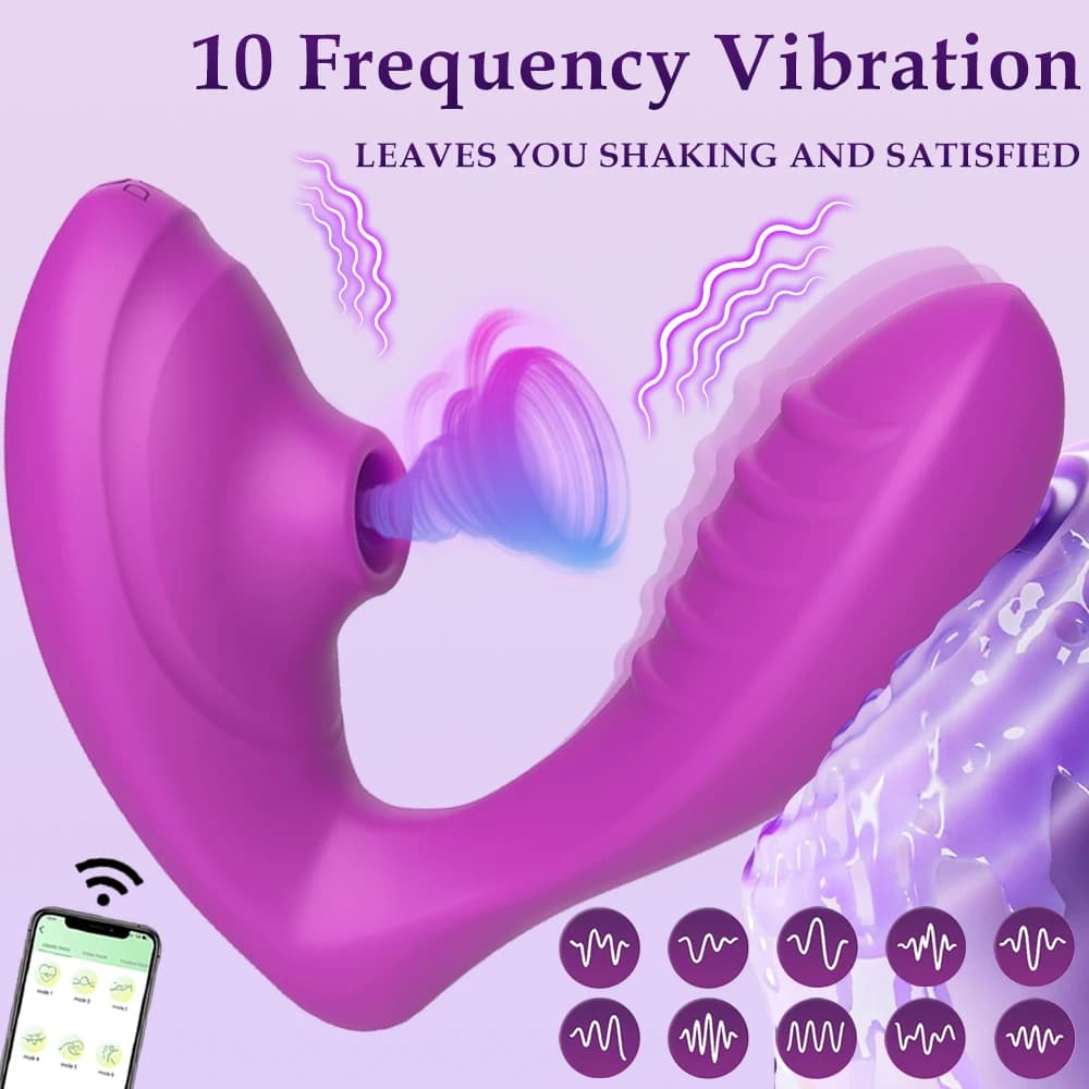 Dual stimulation rabbit vibrator with air suction - thumbnail 2