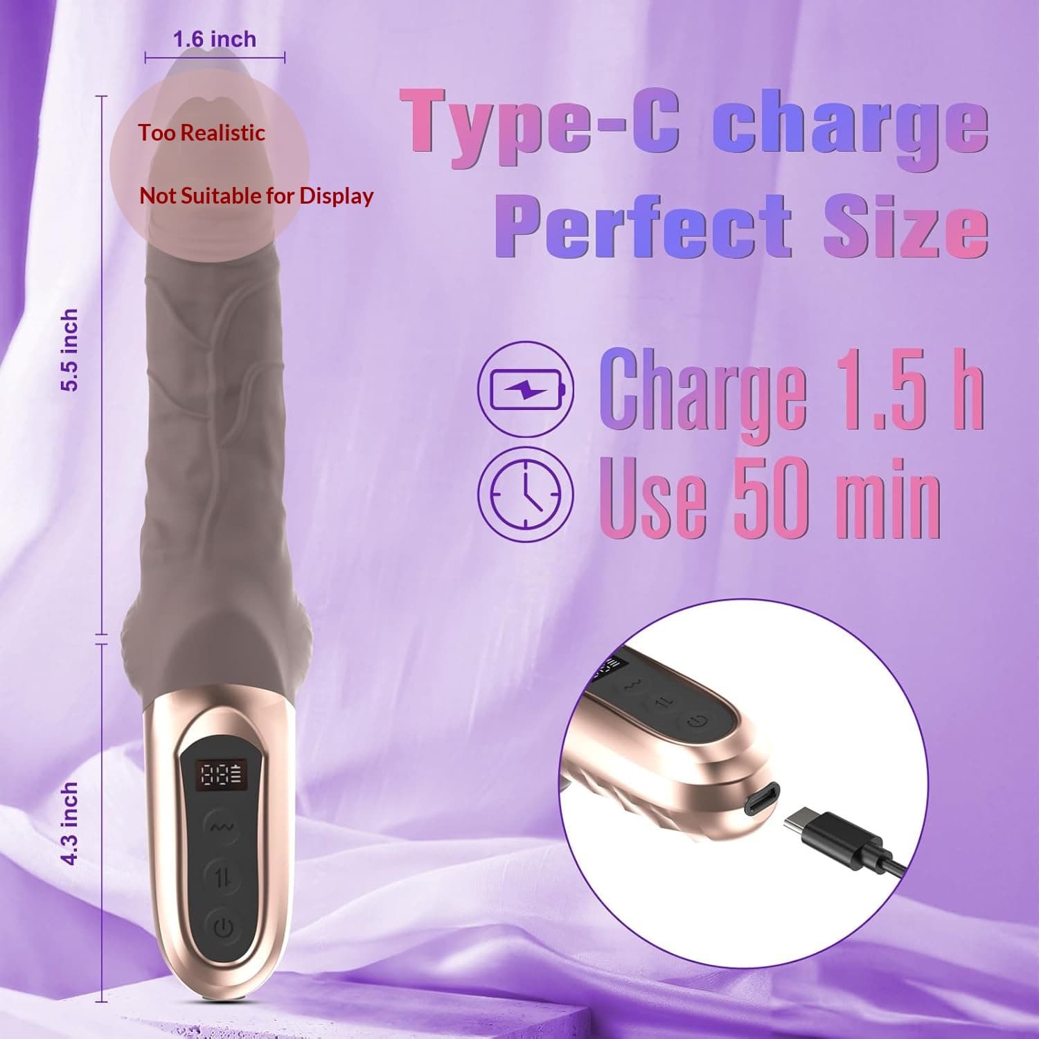 Realistic Thrusting Vibrator, 9 Modes - thumbnail 3