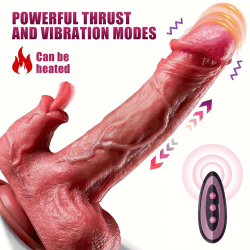 5-in-1 Thrusting & Licking Dildo Vibrator - thumbnail 4