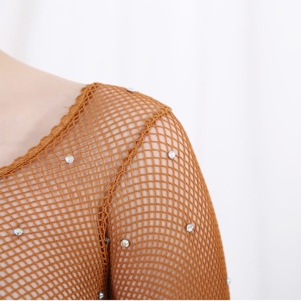 Rhinestone Fishnet Bodystocking - thumbnail 2