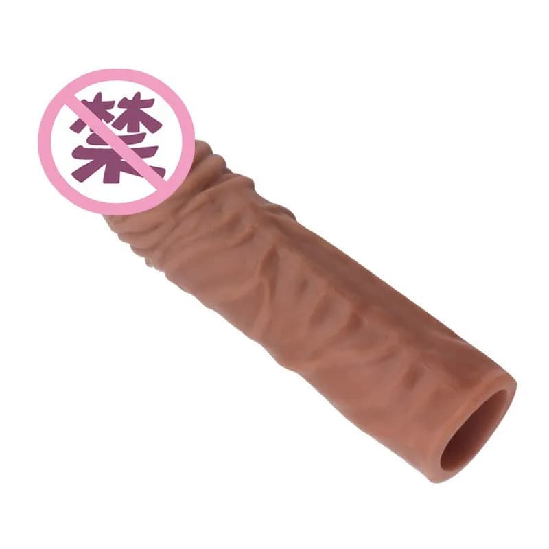 Flexible silicone penis extension sleeve for couples - thumbnail 6