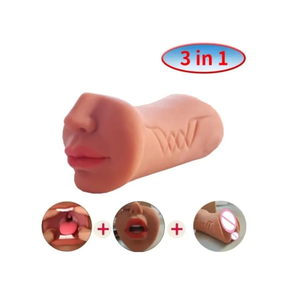 Realistic oral male masturbator in soft TPE - thumbnail 2
