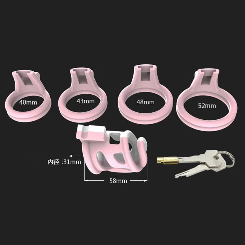ABS male chastity device with four ring sizes - thumbnail 6
