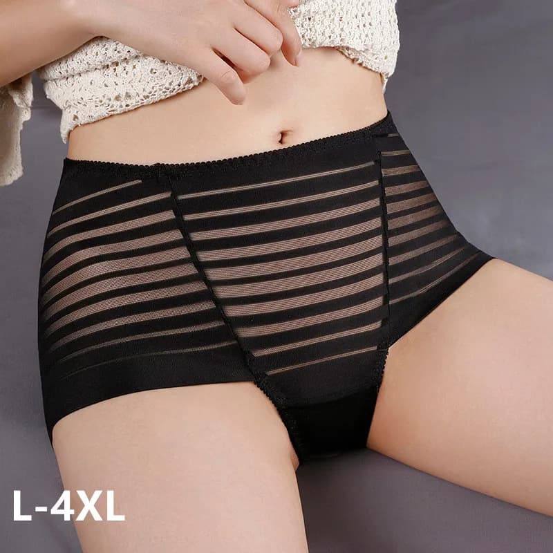 Plus size lace underwear with thin gauze - image 1