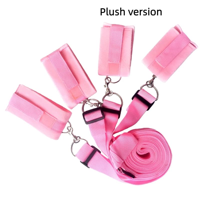 Adjustable bed bondage restraint set with cuffs - thumbnail 5