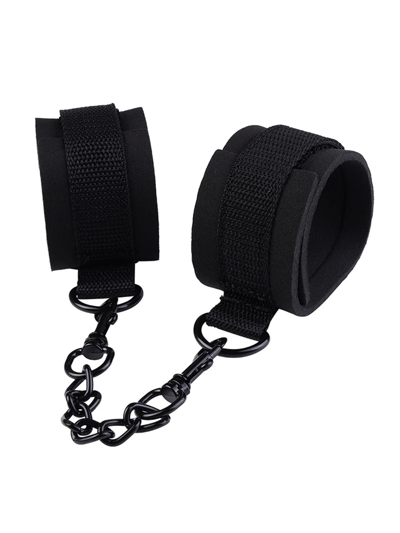 Adjustable bondage wrist cuffs with removable straps - thumbnail 2