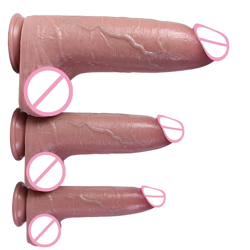 Lifelike realistic dildo with suction cup and dual firmness - image 1