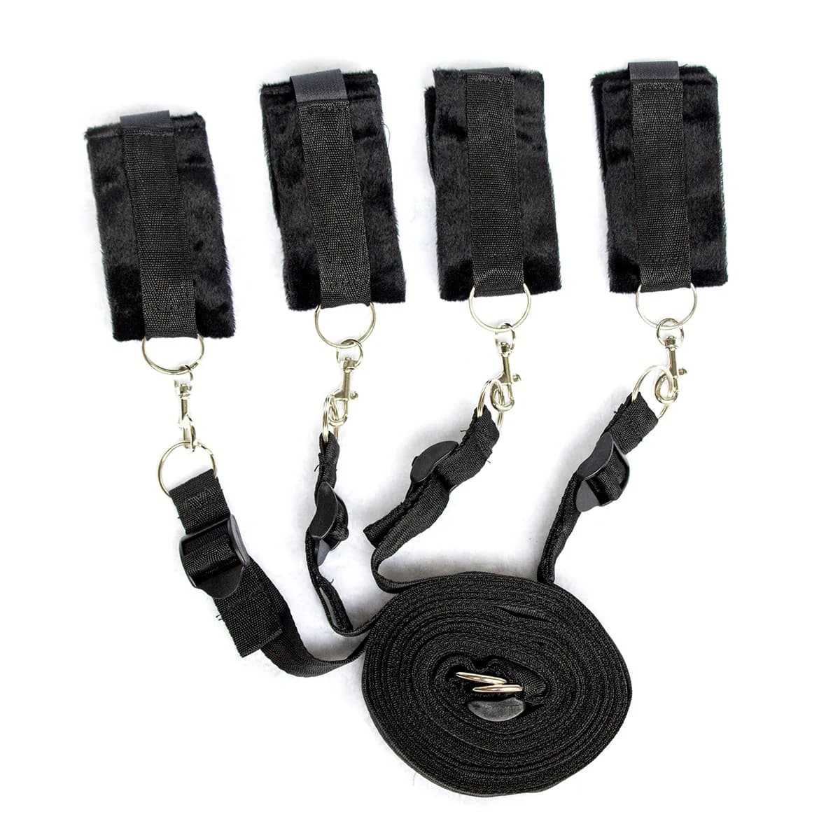 Adjustable bondage restraint set with cuffs and straps - thumbnail 4