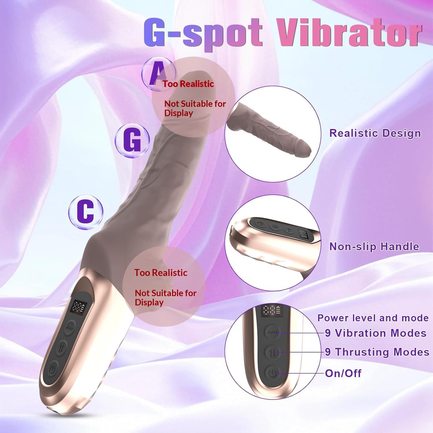 Realistic Thrusting Vibrator, 9 Modes - thumbnail 4