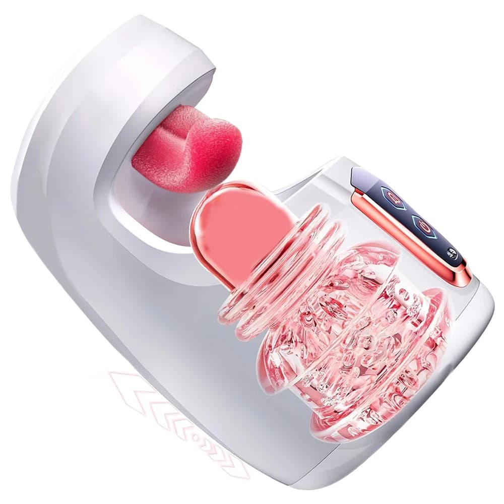 Sex Toys for Men Male Masturbator - Sex Toy with 10 Thrusting & Tongue Licking Modes Blowjob Sex Machine Stroker Penis - image 1