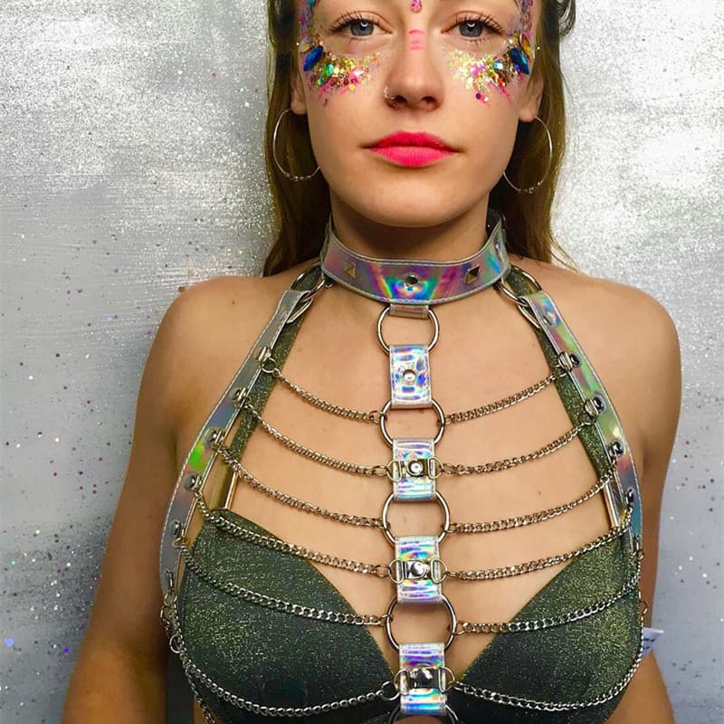 Holographic Chain Body Harness - thumbnail 3