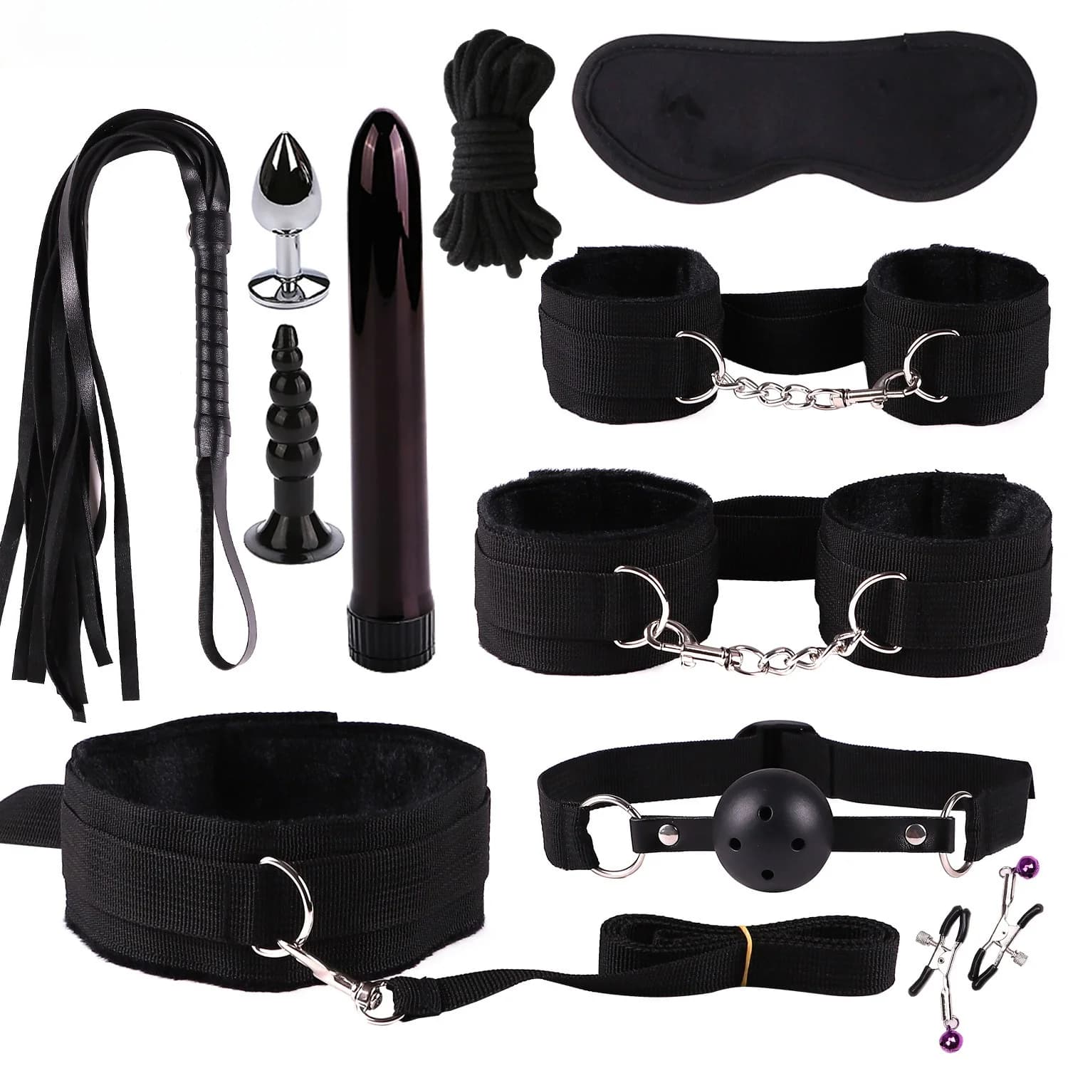 BDSM couples kit with handcuffs and anal plug - thumbnail 2