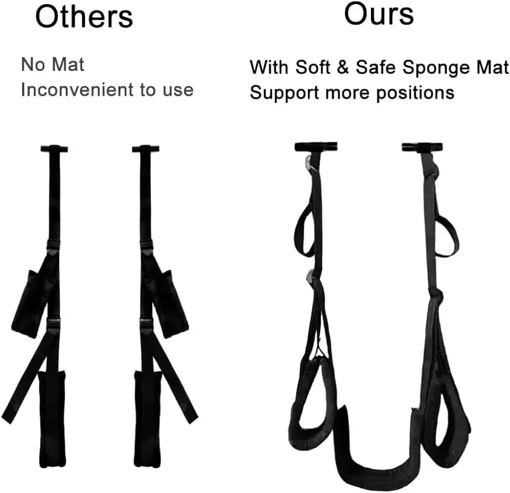Adjustable door sex swing with supportive broad seat - thumbnail 6
