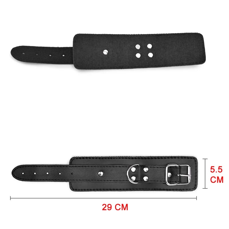 Adjustable PU leather bondage handcuffs for couples - thumbnail 6