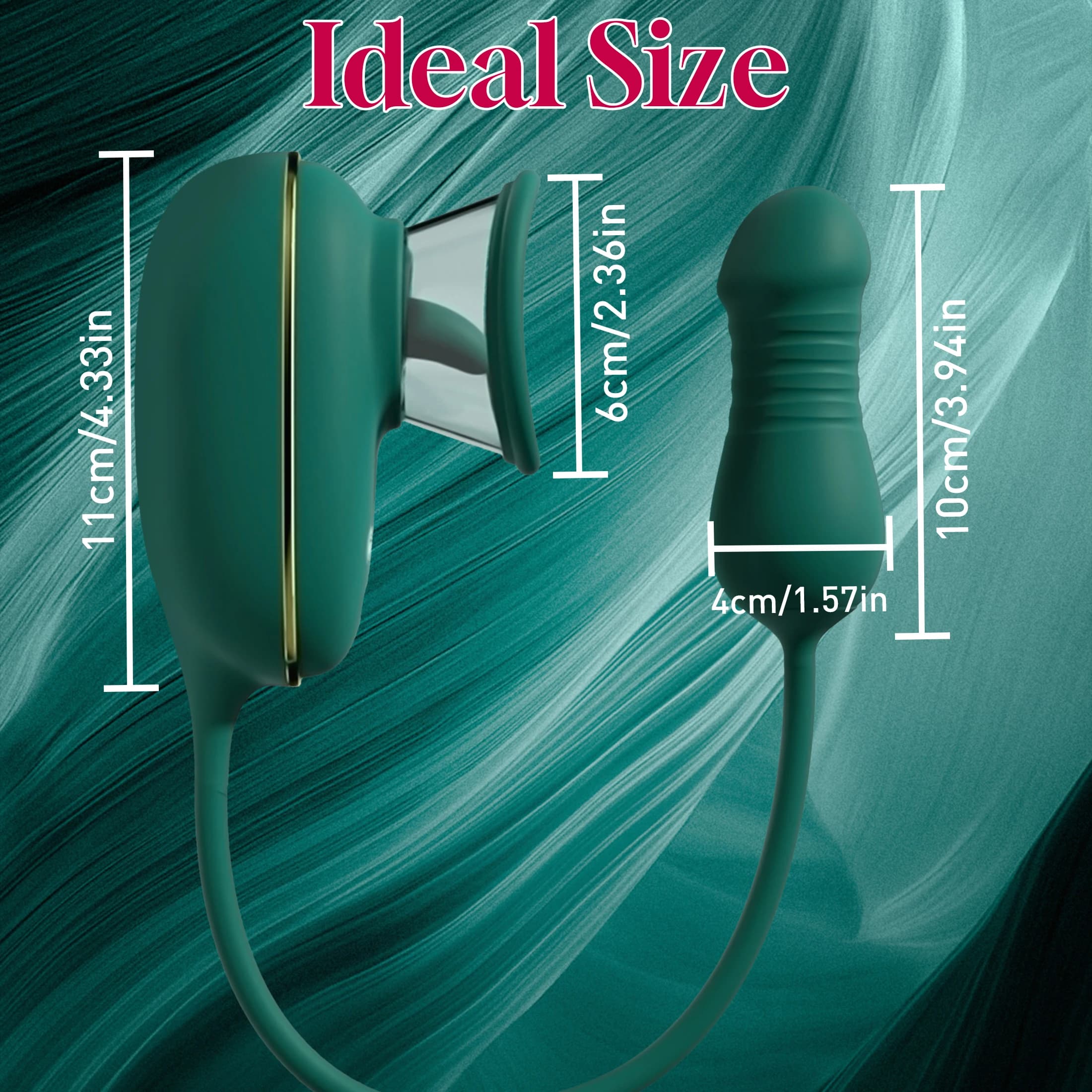 Three-in-one licking vibrator with suction and thrusting - thumbnail 6