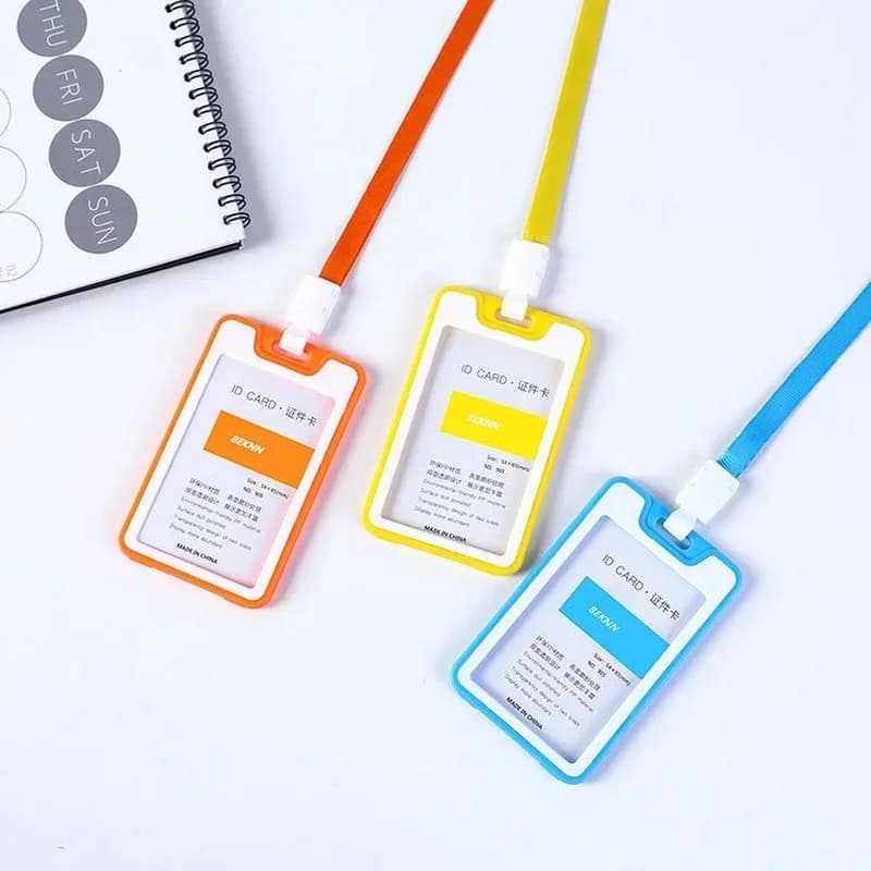 Plastic ID and card holder with lanyard - thumbnail 4