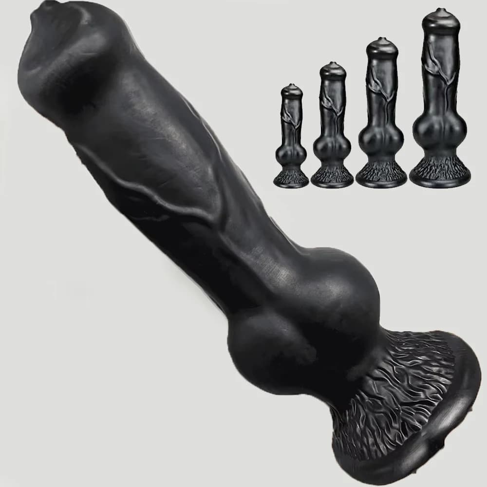 Large realistic monster dildo with suction base - image 1
