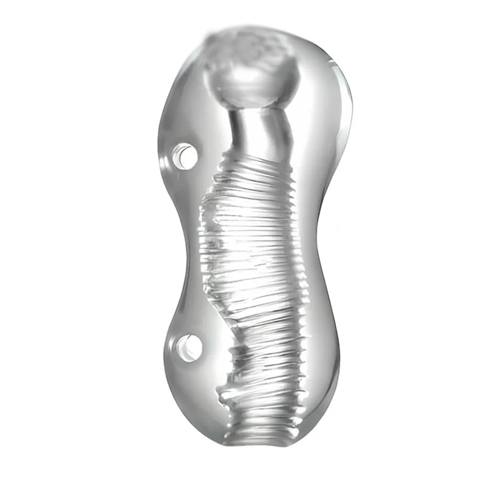 Transparent male masturbator pocket flesh training sleeve - image 1